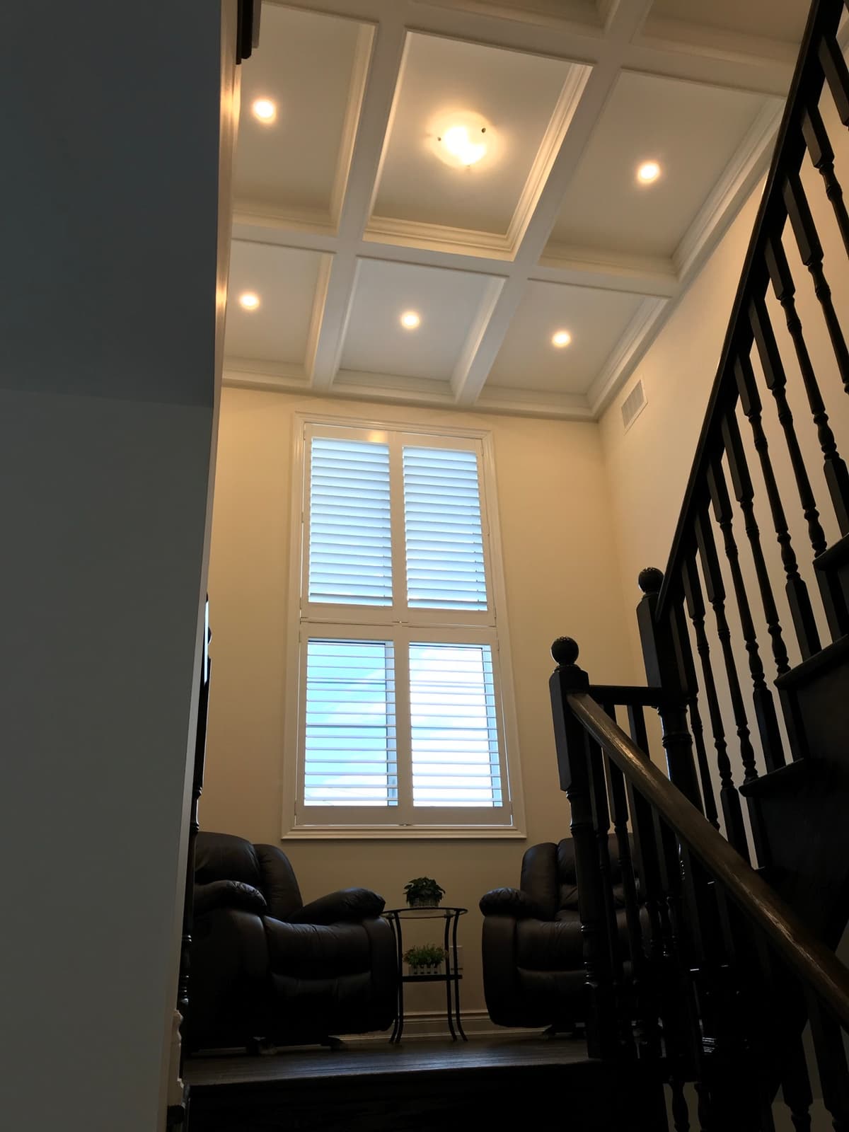 Premium California shutters in master bedroom - Toronto