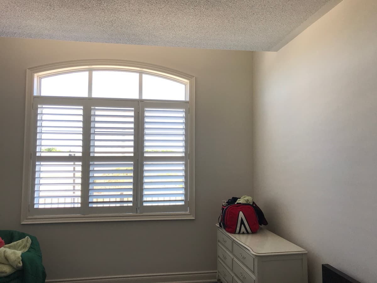 California shutter installation with wide louvers - GTA