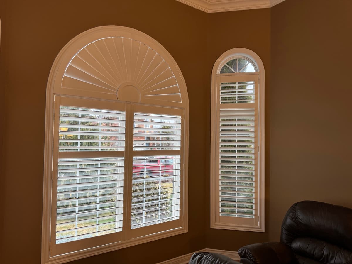 California shutters adding elegance to entryway - Toronto