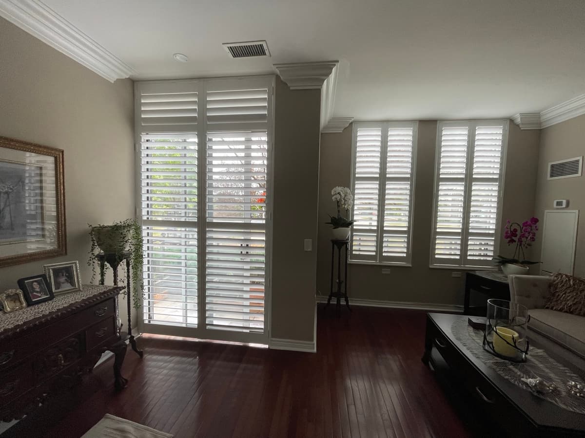 California shutter installation in home office - Toronto