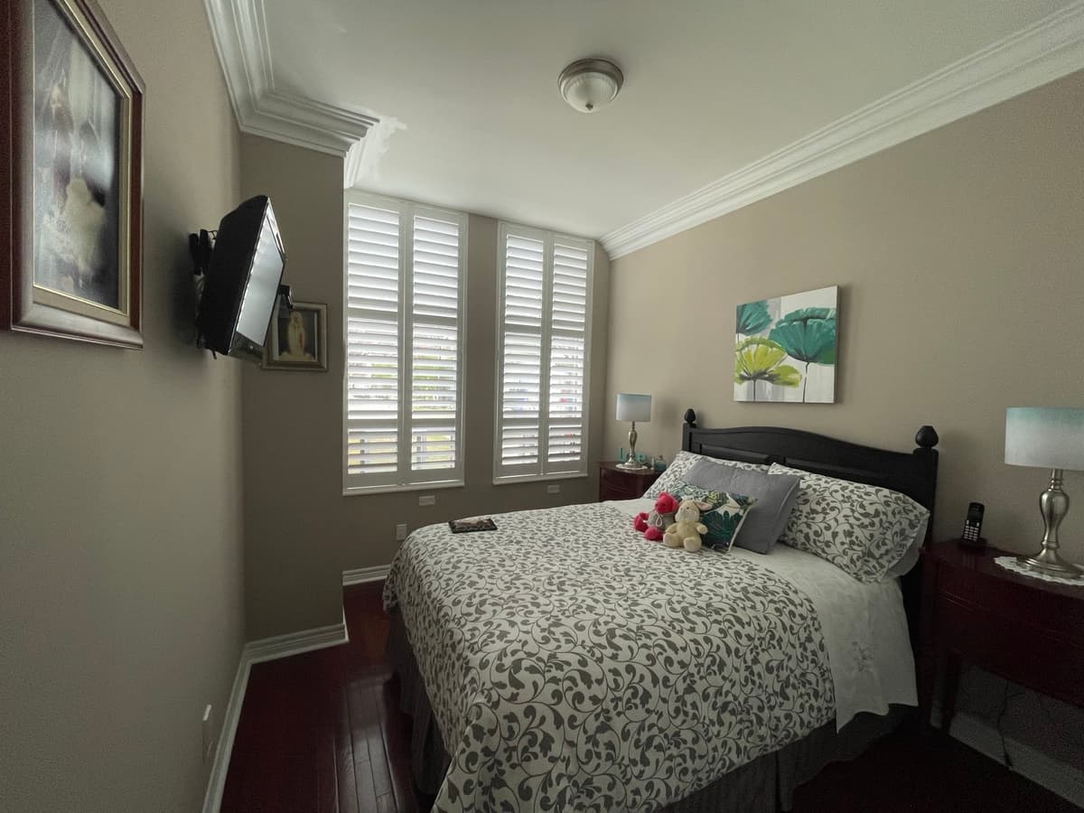 Premium California shutters on sliding door - GTA home